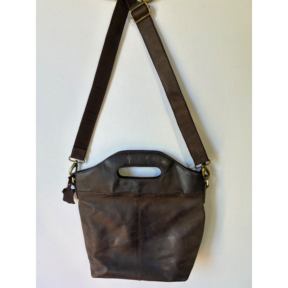 LEABAGS Crossbody Bag Purse Buffalo Leather  Brown